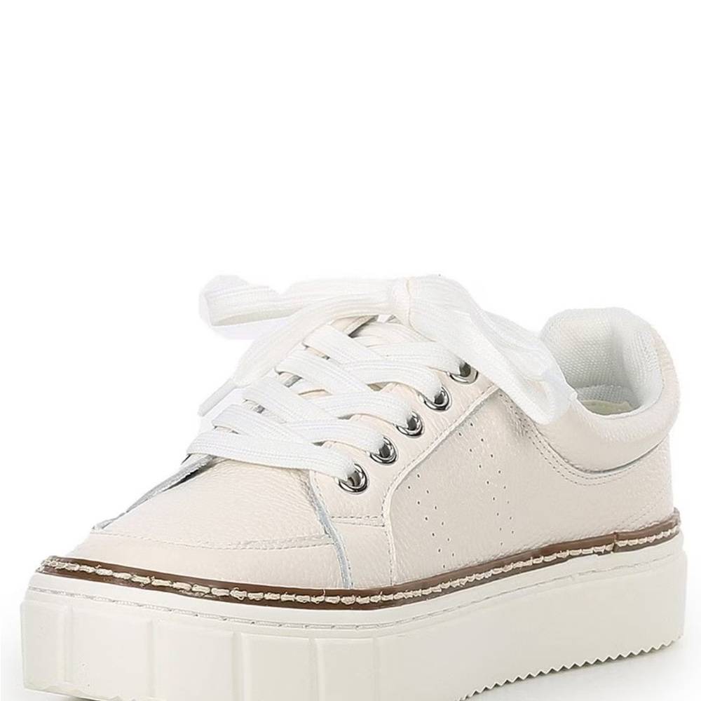 Vince Camuto Randay Leather Lace-Up Sneakers White Size 8.5